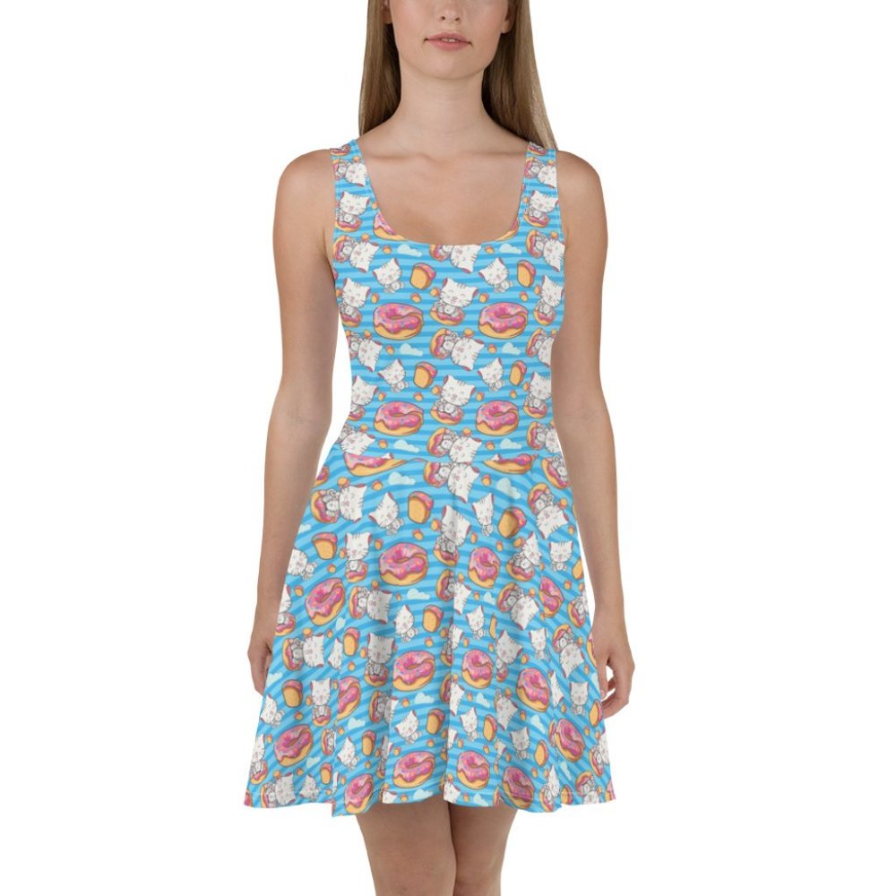 Donut Kitty Cat Stripe Dress